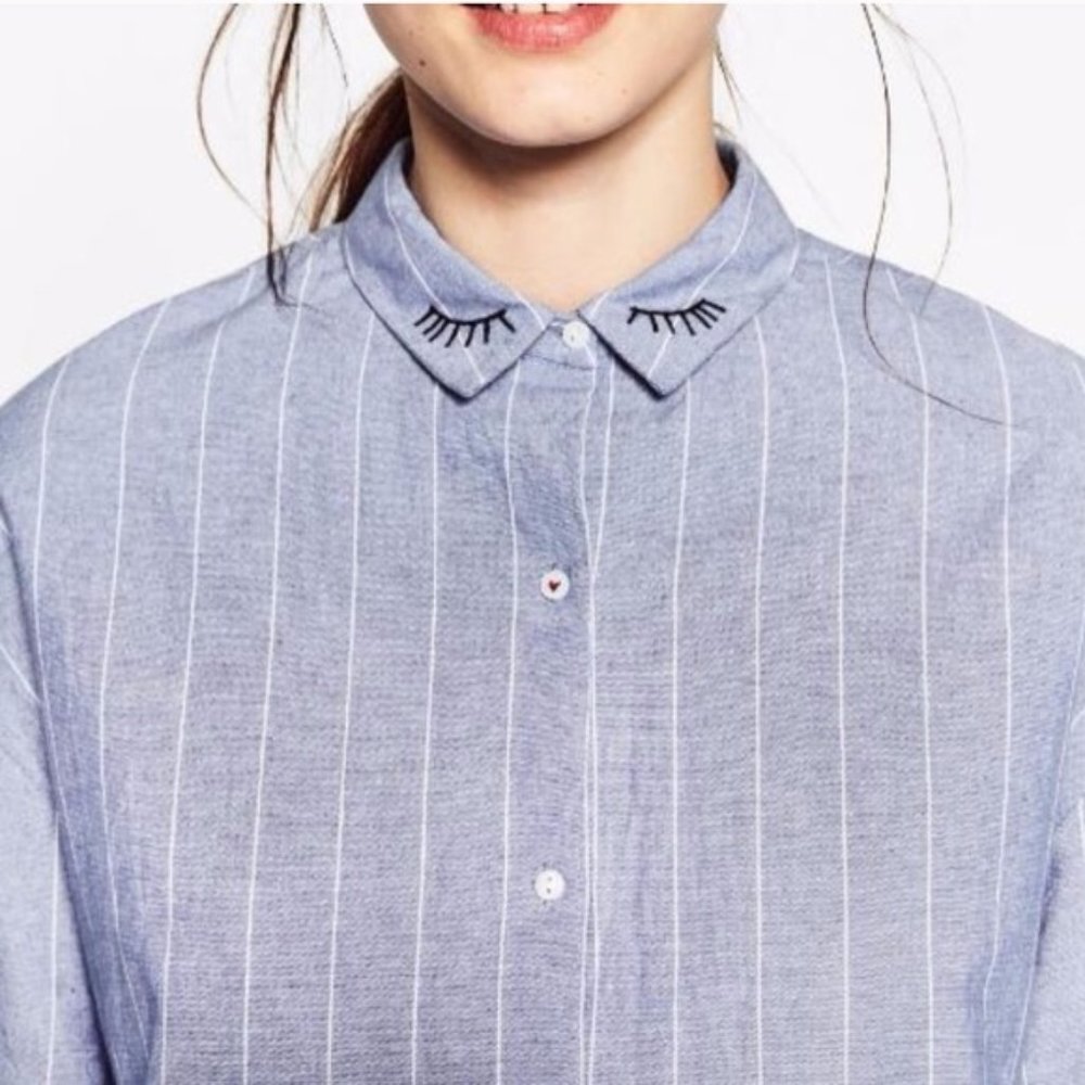 Zara Eyelash EmbroideredTop